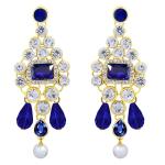 Crystal Choker Necklace with Maang Tikka Earrings Indian Traditional Bridal Wedding Jewellery Set for Women